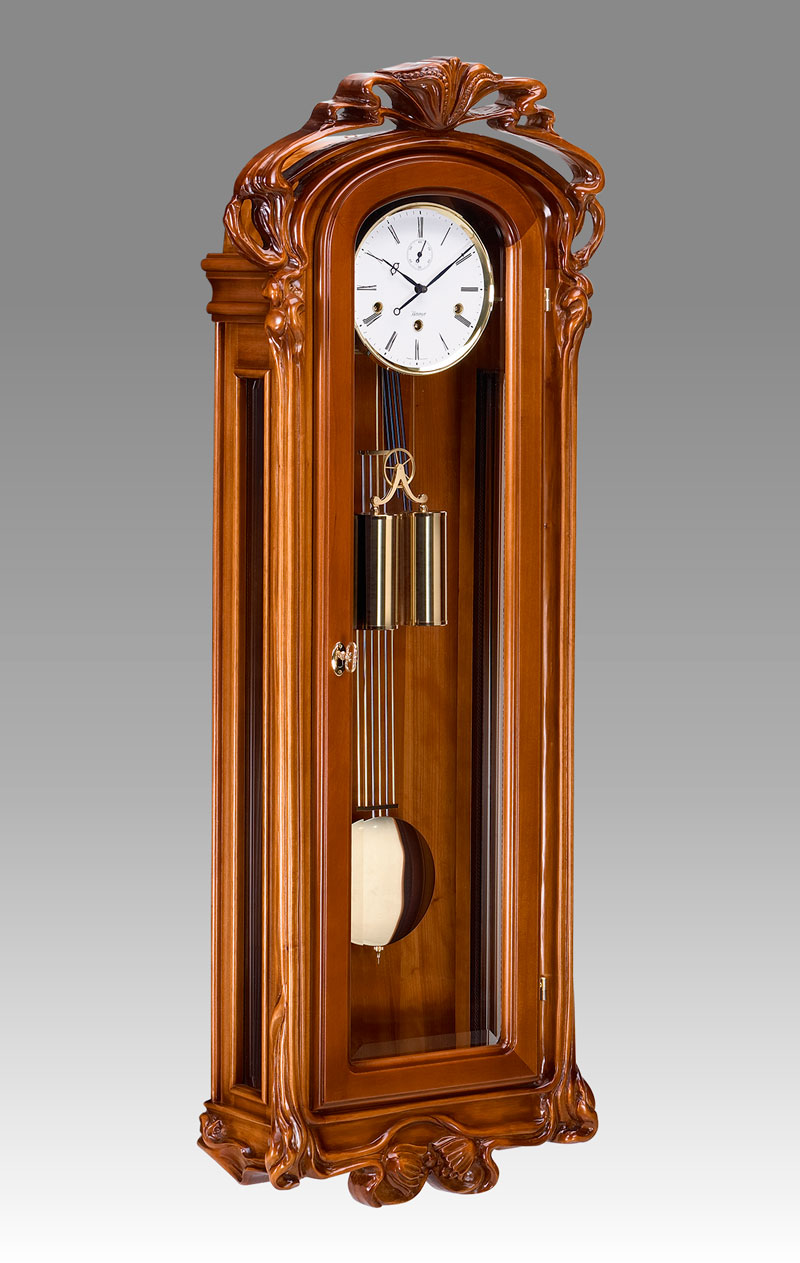 Regulator-Vienna- clock Art.430/1 cherry color - Westminster melody on rod gong